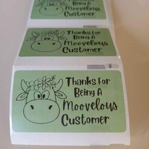 💙100 Thanks- Shipping Labels Thermal Packaging Stickers 2.25"x1.25"💙